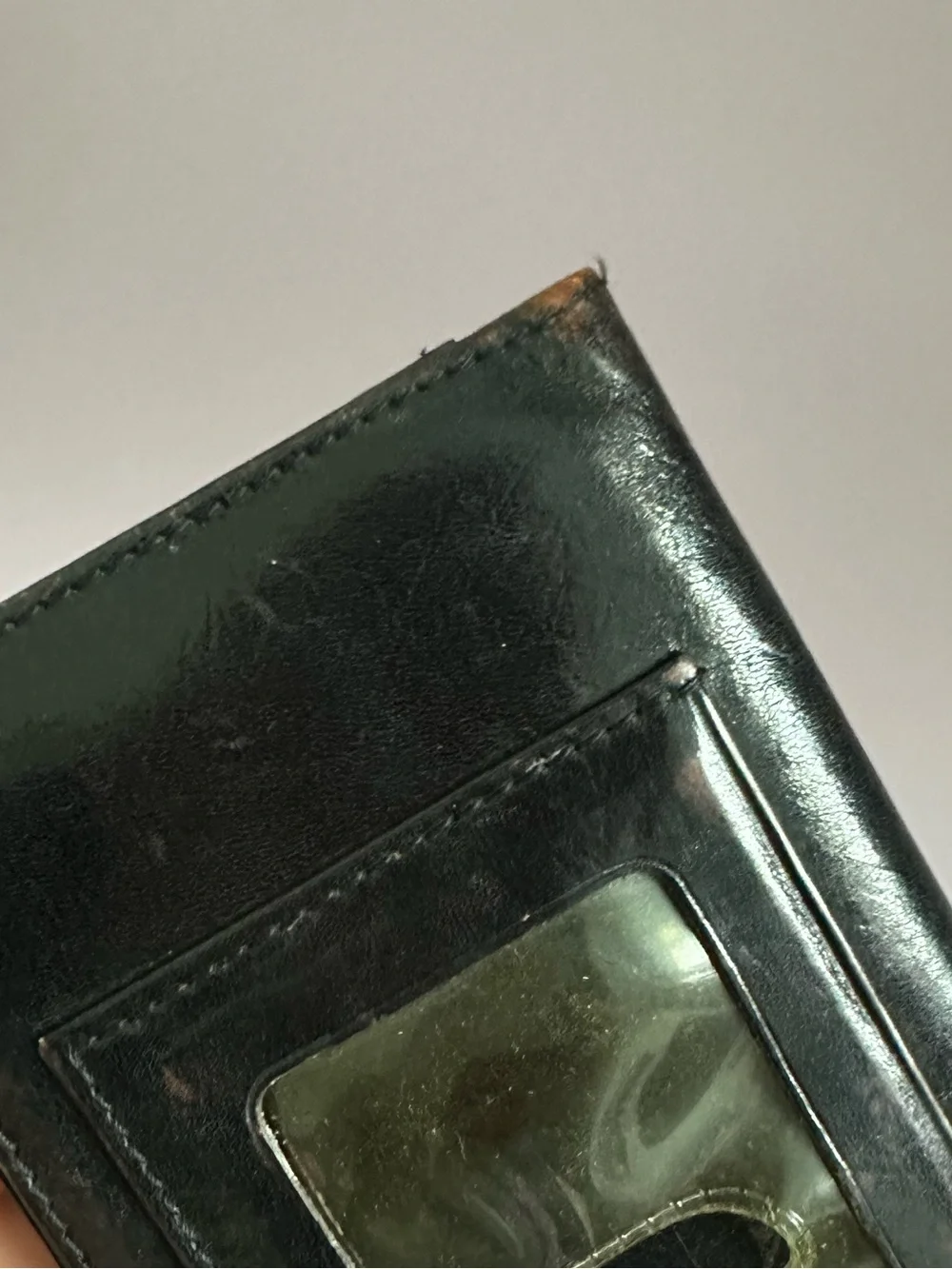 Vintage HOBO International black leather tall checkbook bifold wallet